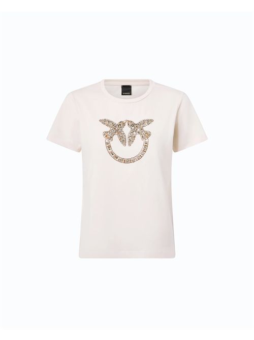 T-shirt con logo Love Birds gioiello PINKO | 100535A3JP/C21